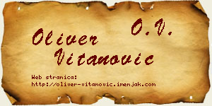 Oliver Vitanović vizit kartica